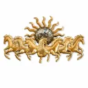 7 Running Horses Metal Wall Art