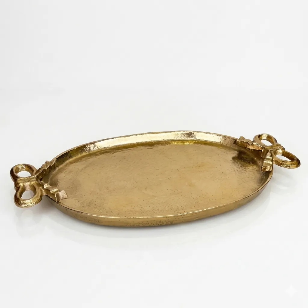 [TB20001] Premium Gold Oval Serving Tray