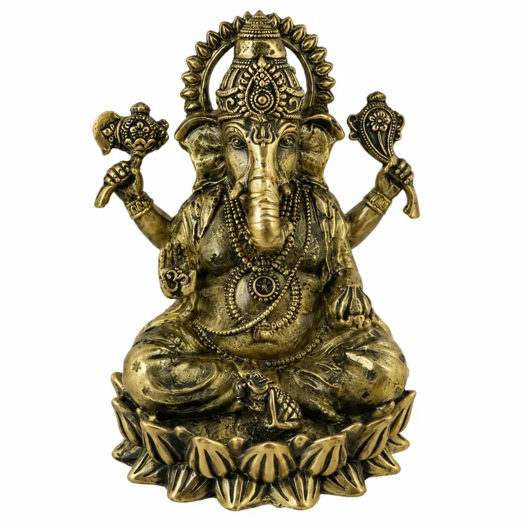 [RI10004] Brass Ganesa Idol For Home Decor And Pooja