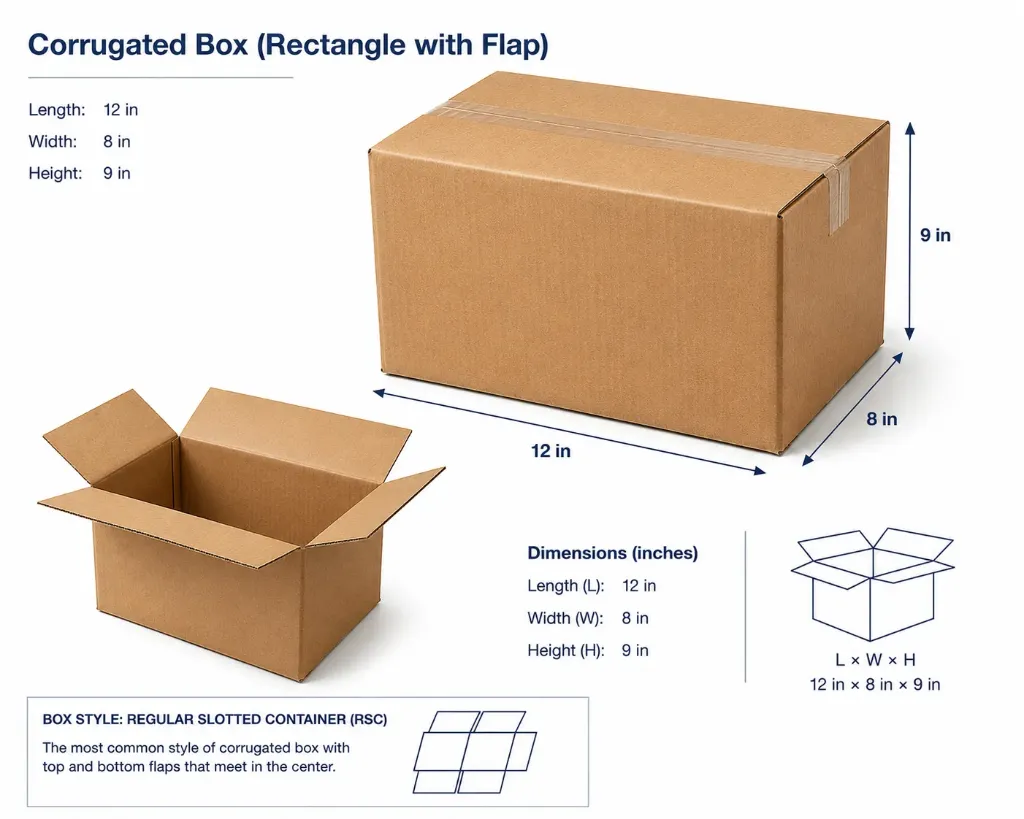 Customized Corrugated Cardboard Shipping Boxes with Flaps