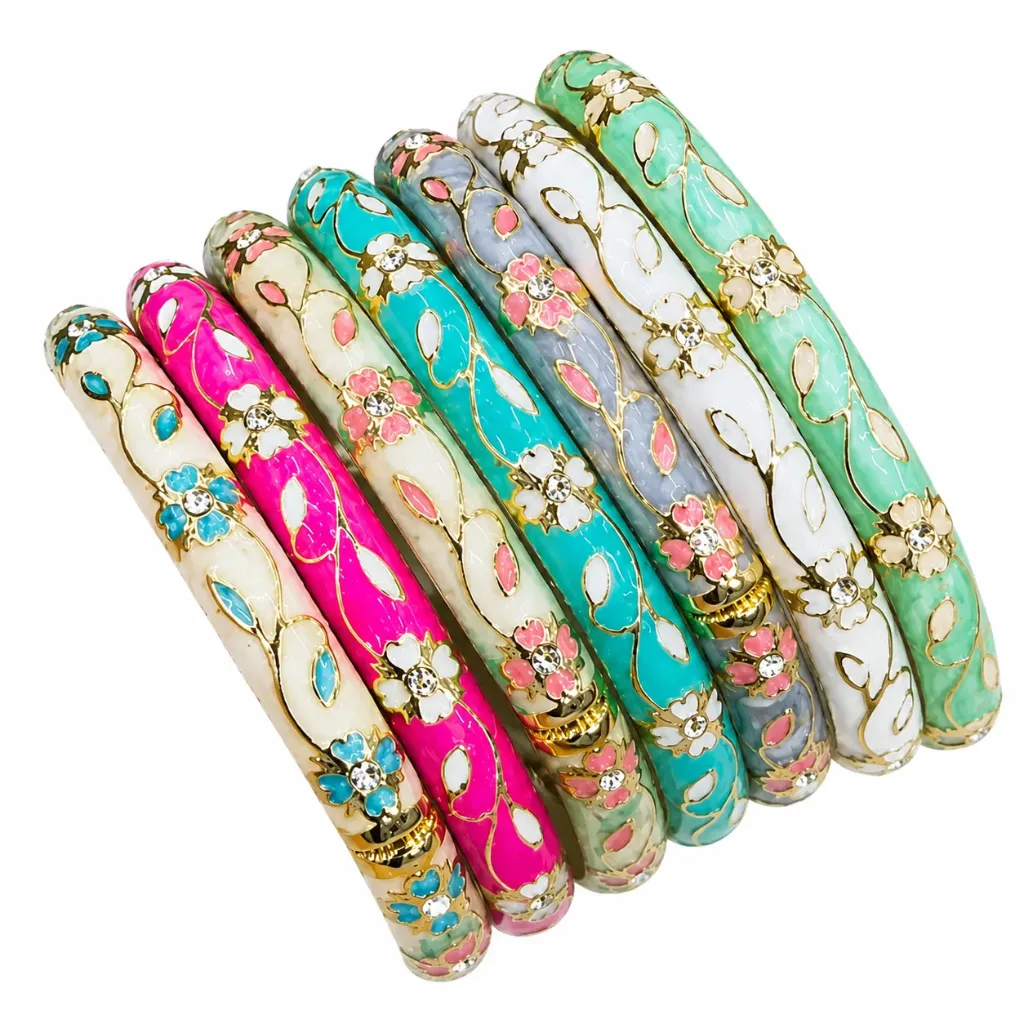[Santosh Fashion] Floral Enamel Bangles