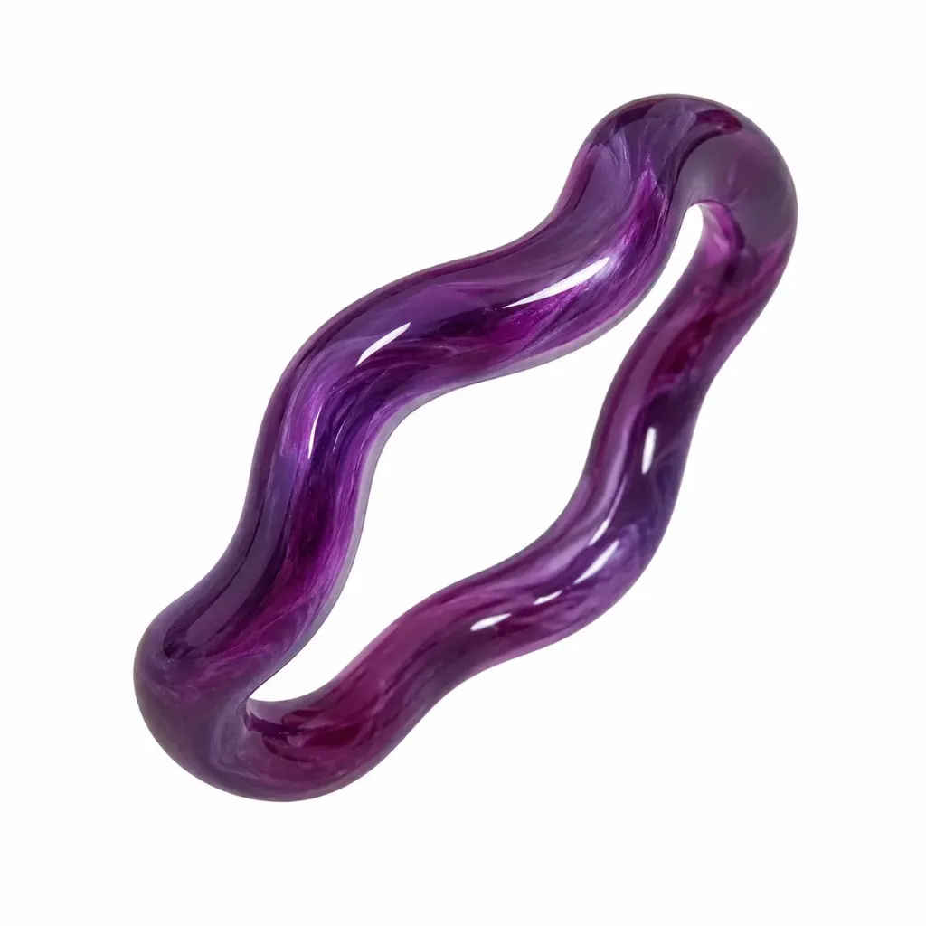 [santosh fashion] Glossy Resin Wave Bangle