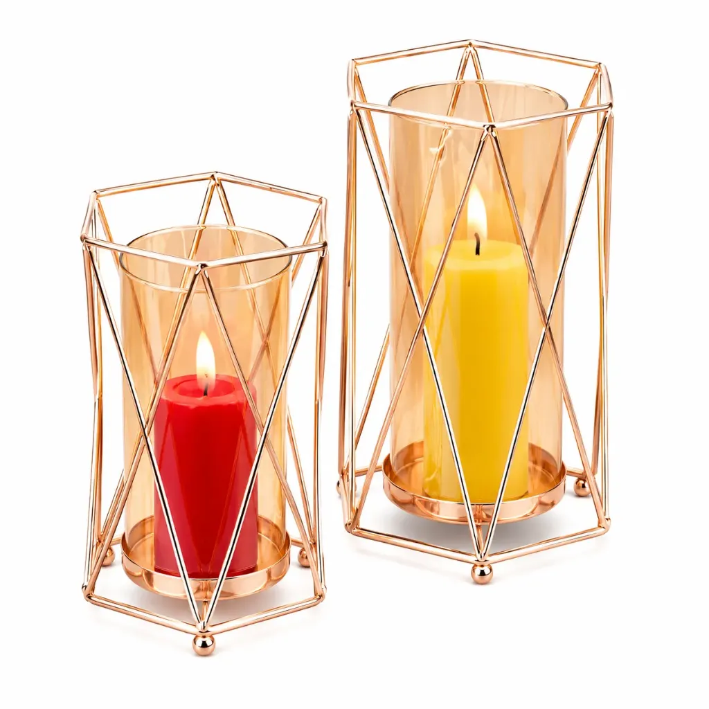 X Shape Candle Holder (Gold)