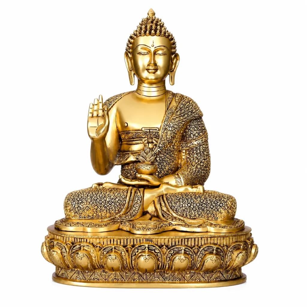 [TS Metal Moradabad] Brass Meditating Buddha Statue