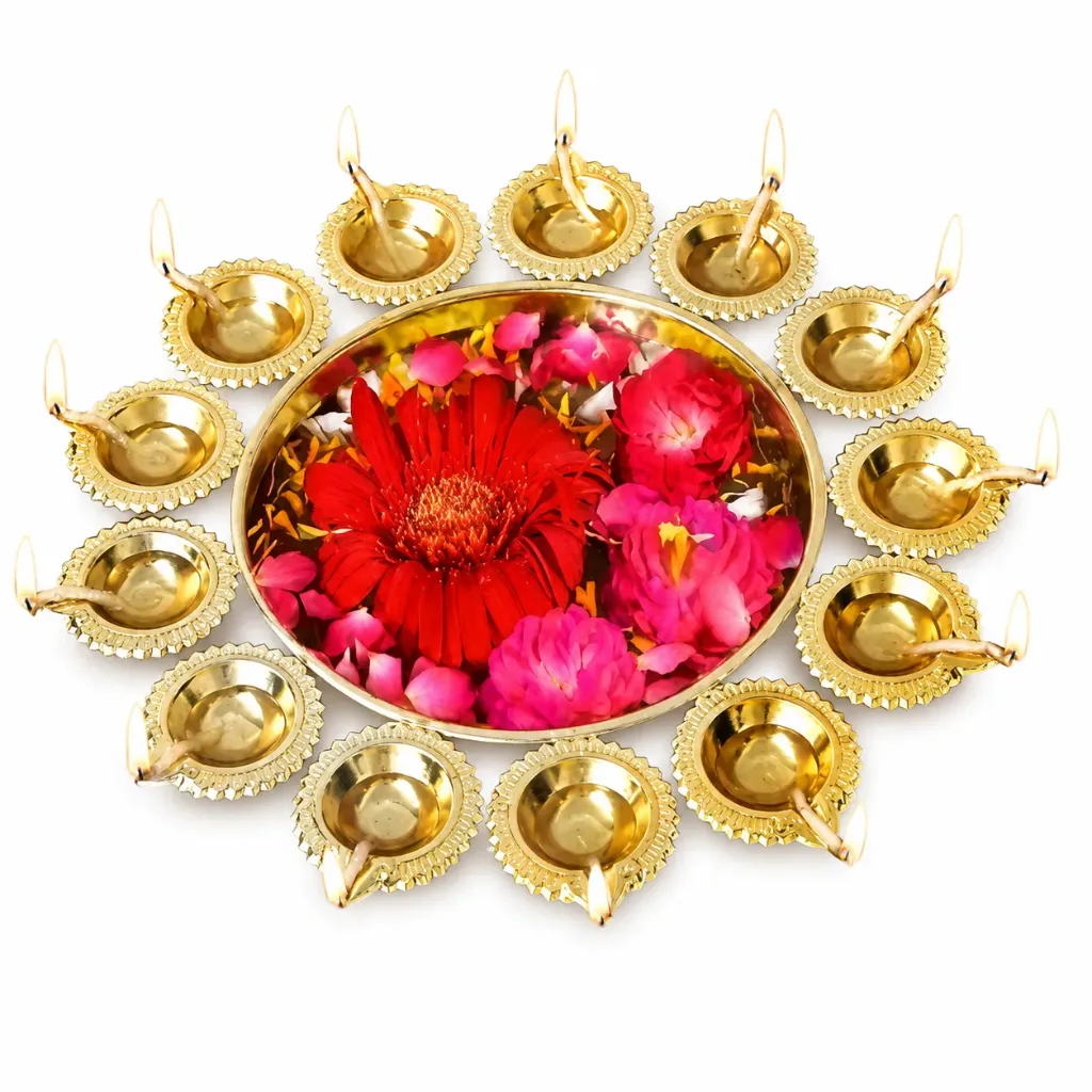 Decorative Diya Set Of 14