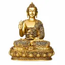 Brass Meditating Buddha Statue